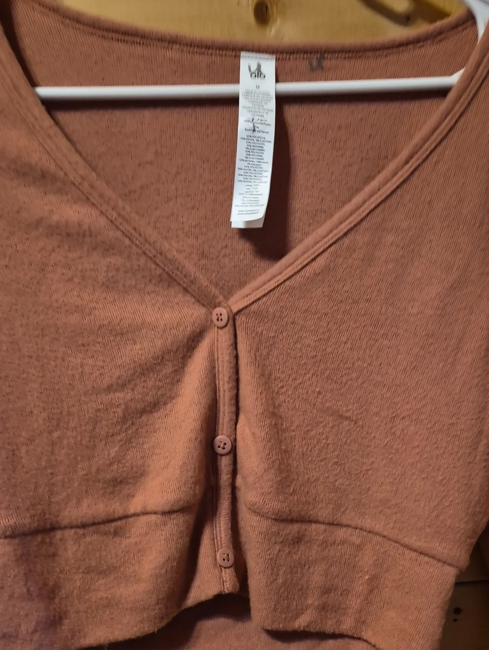 Womens Alo Yoga Me Time Cardigan Crop Size Medium